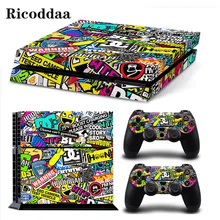 Виниловая наклейка для консоли PS4, чехол для консоли Playstaion 4, наклейки + 2 шт. защитных чехла для консоли, аксессуары