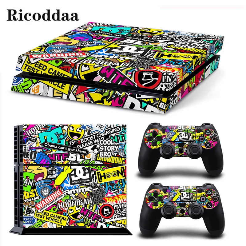 

Vinyl Decal Skin For PS4 Console Cover For Playstaion 4 Console Skin Stickers+2Pcs Controle Protective Skins Accessories