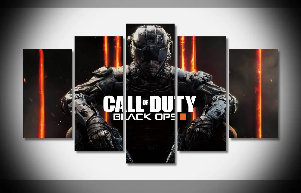 6754 Call of Duty Black Ops III Poster print on canvas wooden framed ...