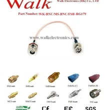 BNC коаксиальный bnc-разъем женский rg179 кабель, прямой штекер BNC Мужской Женский rg179 кабель, гнездо BNC кабель