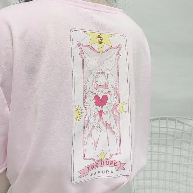 NiceMix размера плюс футболка Женские кавай топы Харадзюку футболки принт мультфильм Женская милая розовая свободная футболка Femme