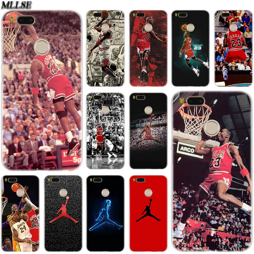 

MLLSE Basketball God Michael Jordan 23 Case for Xiaomi Mi Play Pocophone F1 8 A1 A2 Lite 6 6Plus Mix 3 2S Redmi Note 4x 5 6 S2
