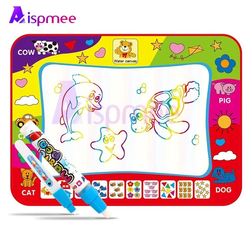 

Magic Educational Water Drawing Mat 80*60CM Doodle Mat With Play Pen EVA Rubber Painting Mat Crafts Arts And Crafts For Kids