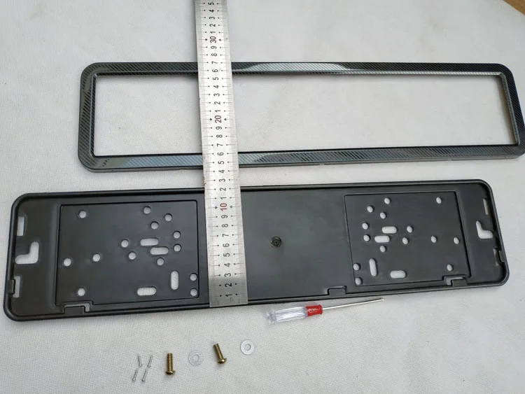 license plate frame plate holder number frame plate license plate cover license plate screw stainless steel carbon fiber  Plastic license plate frame (8)