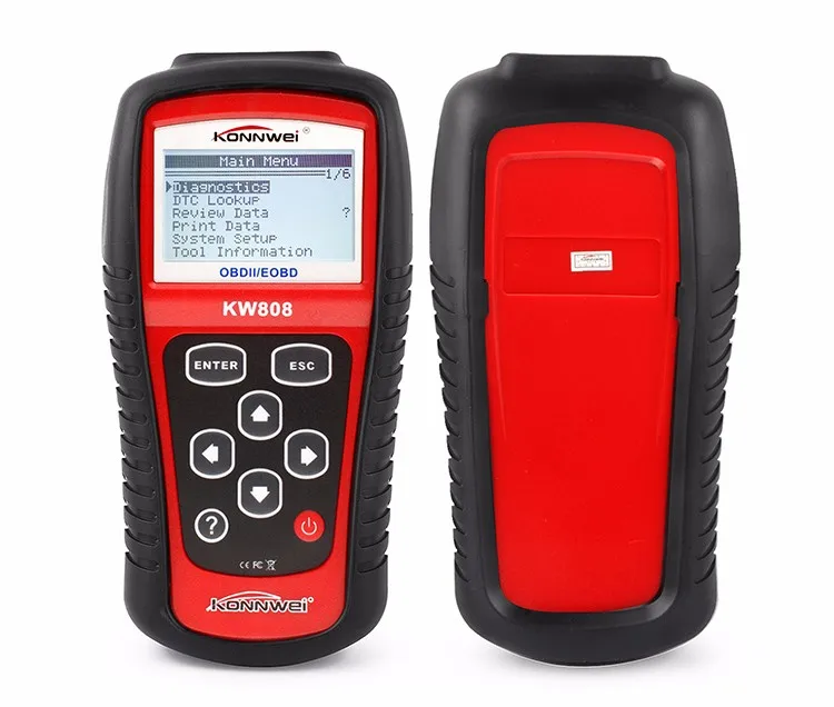 Konnwei KW808 Универсальный Автомобильный OBDII EOBD Code Reader Сканер OBD2 Диагностика Scan Инструмент OBD 2 II PK MaxiScan MS509 odb ODB2 сканер