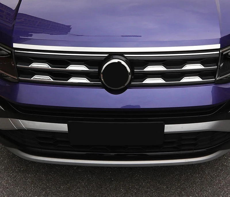 

For Volkswagen T-Cross 2019 2020 Stainless Steel Hood Cover Decoration Strip Cover Trim Car Styling