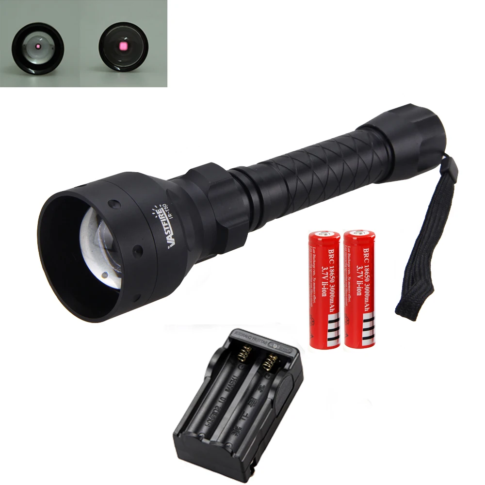 Tactical Torch Light 1200lmt Infrared IR 850nm LED Flashlight Night