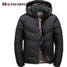 Holyrising, мужские зимние пуховики на утином пуху, мужская куртка, пальто, одноцветная, с капюшоном, повседневная верхняя одежда, jaqueta masculina, зимнее пуховое пальто, 18470-5