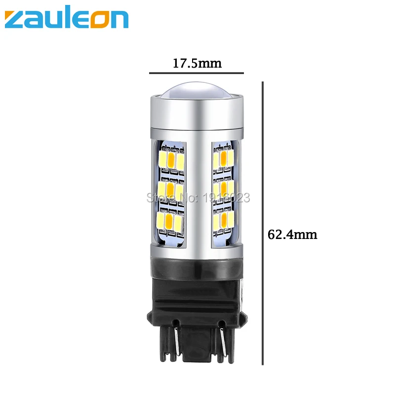 Zauleon 2 шт. 3157 двухцветный белый Янтарный светодиодный переключатель лампа для