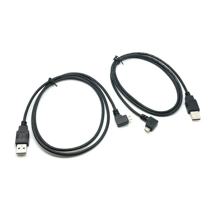 

2pcs USB 2.0 Male to Micro USB Left & Right Angled 90 Degree Cable 1m 100cm for Cell Phone Tablet ,Free shipping+Tracking number