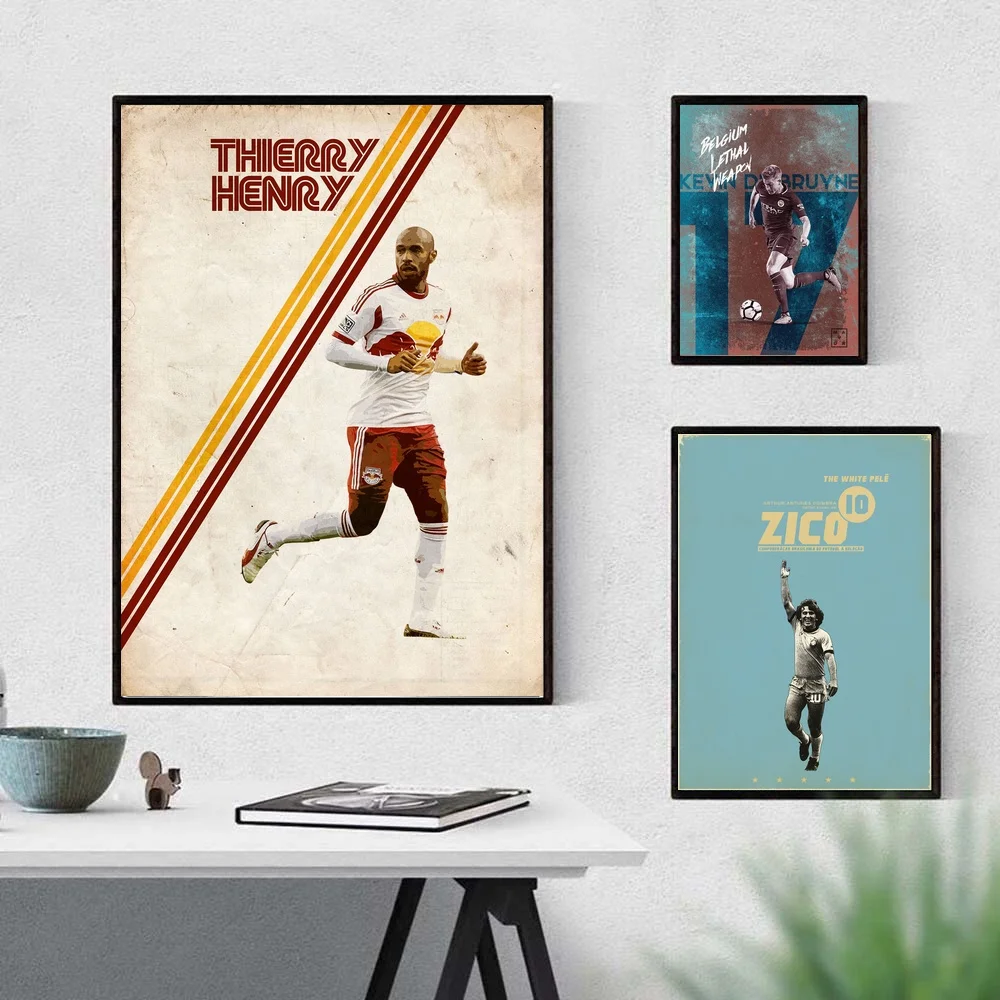 

Ronaldinho Ibrahimoic Hennry Suarez Vintage Poster Wall Art Paint Decor Canvas Prints Canvas Art Poster Oil Paintings No Frame