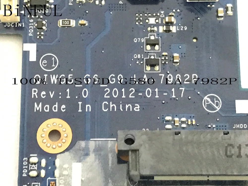 

BiNFUL AVAILABLE PROMISED WOKRING QIWG5_G6_G9 LA-7982P MAINBOARD FOR LENOVO G580 LAPTOP MOTHERBOARD COMPARE PLEASE..