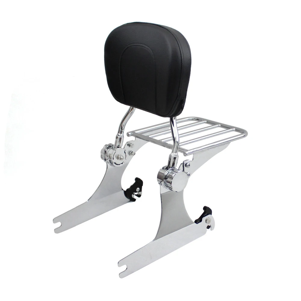 RUOCH Sissy Bar for Harley Softail Fat Boy FLSTF FXST Night Train FXSTB Adjustable Detachable Backrest 2000-2006 2002 2004 (4)