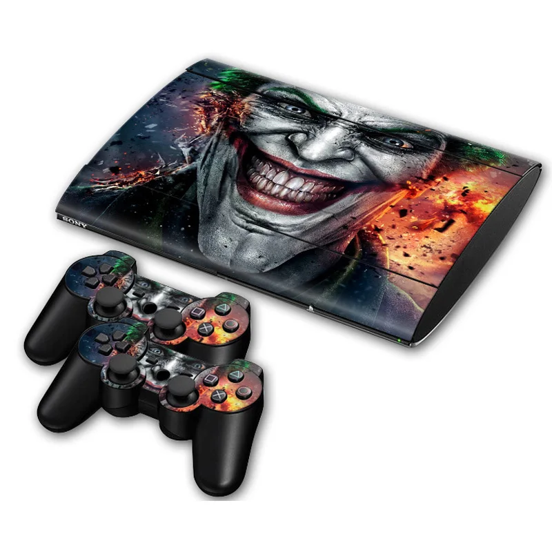 

Joker Style Vinyl Skin Sticker for Sony PS3 Super Slim 4000 CECH-4000 and 2 Controllers Protector Sticker