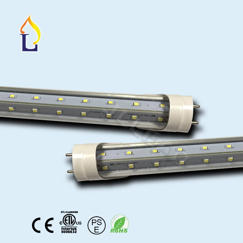 

50pcs/lot ETL listed LED T8 v-shaped Fluorescentlamp 24W 30W 40W 48W SMD2835 5 years warranty double rows with wide beam angle