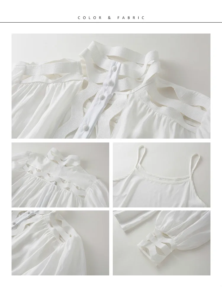 Большие размеры, прямые продажи, женские топы, женская блузка, Blusas Mujer De Moda, воротник, рукава-фонарики, полые, 2 предмета, рубашка для женщин
