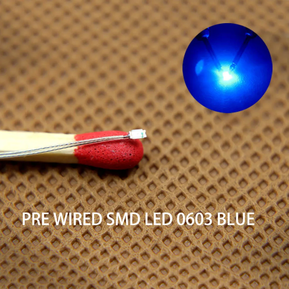 T0603 20 шт. 0603 SMD светодиодный S предварительно припаянный micro litz Проводные провода