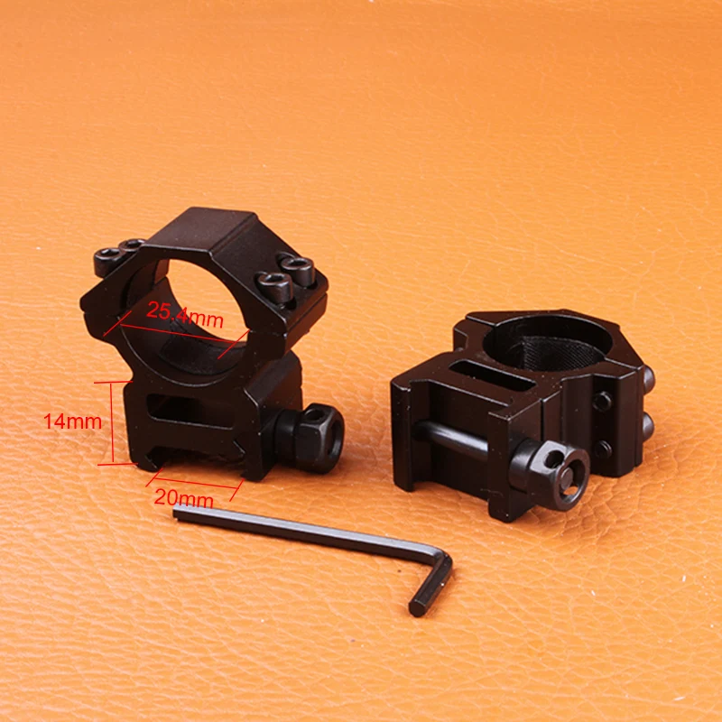 Hunting Gun Accessories 25 4mm 1 2PCs Middle Wide Profile Picatinny Weaver Rings Hunting Riflescope 20mm