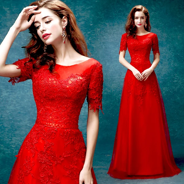 long red dress for wedding
