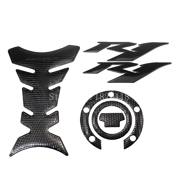 

Motorcycle Racing Fiber Fuel Gas Cap cover Tank Protector Pad Sticker Decal For YZF- R1 FZ-1 FZ1