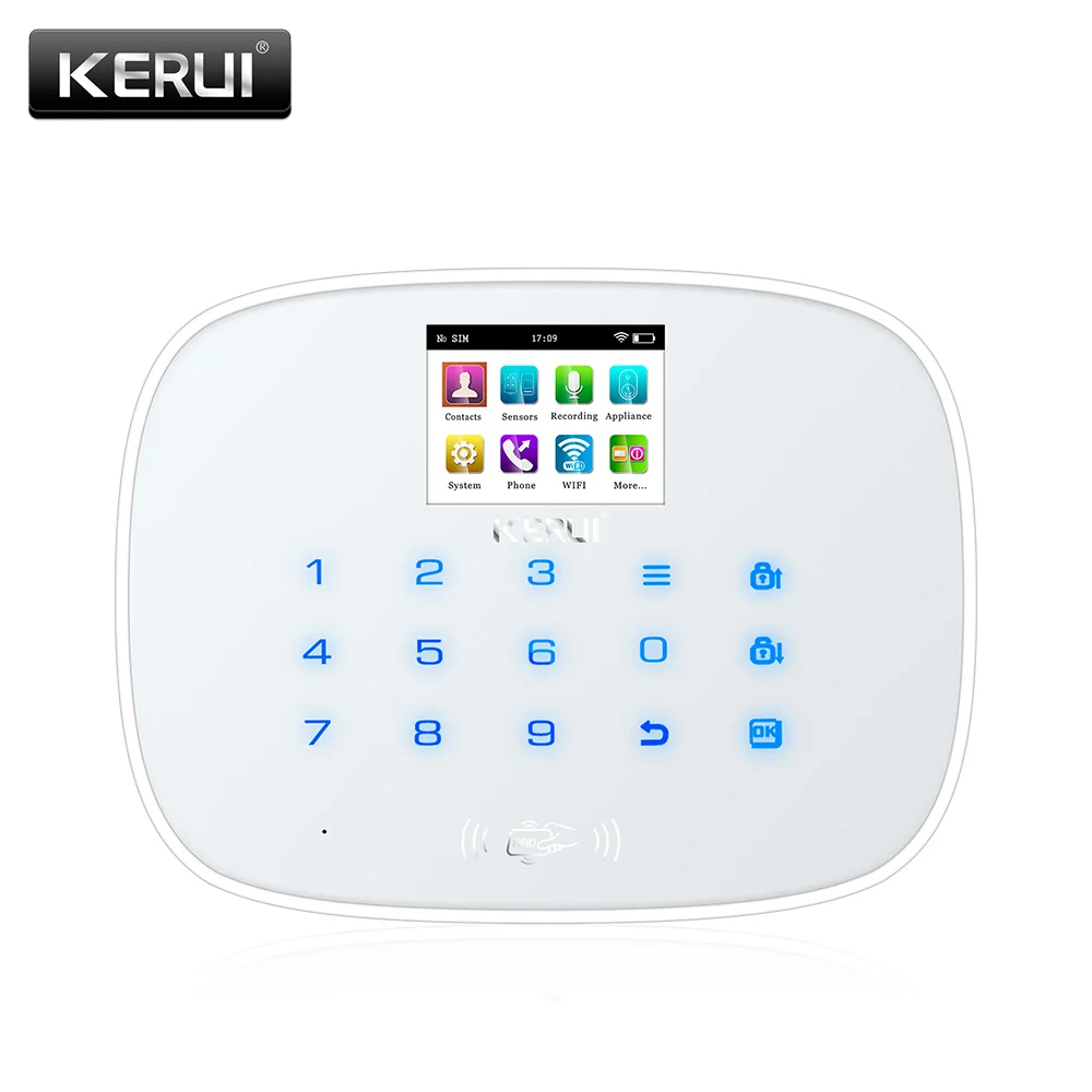 KERUI W193 3g PSTN ЖК Смарт-сигнализация системы безопасности дома Alarma GSM RFID IOS Android приложение управление беспроводной Wi-Fi сигнализации системы - Цвет: kit 1