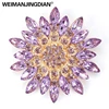 WEIMANJINGDIAN Beautiful Assorted Colors Coffee / Purple / Red / Clear / Black Crystal Daisy Flower Brooch Pins for Women ► Photo 3/6