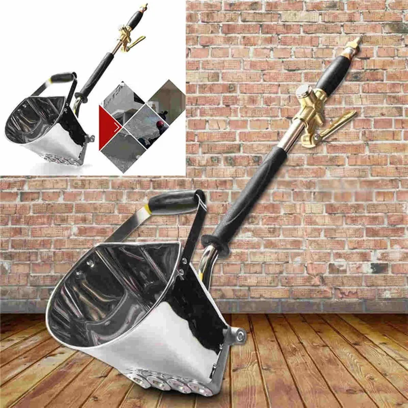 £12.54 Wall Mortar Gun Stucco Shovel Hopper Ladle Cement Air Stucco