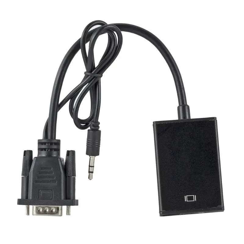 1 шт. новый VGA мужчина к HDMI Женский конвертер Кабель-адаптер с аудио выходом 1080P для ПК ноутбук к HDTV проектору r10