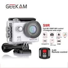 Экшн-камера S9R 4k WiFi hd 1080P 30FPS go sport Водонепроницаемая камера pro 170D подводная камера для съемки на шлеме GEEKAM