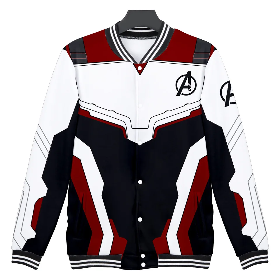 Avengers Endgame Cosplay Costumes Women Men Superhero Quantum Realm Baseball Uniform Daily Casual Sportswear Coat Tops
