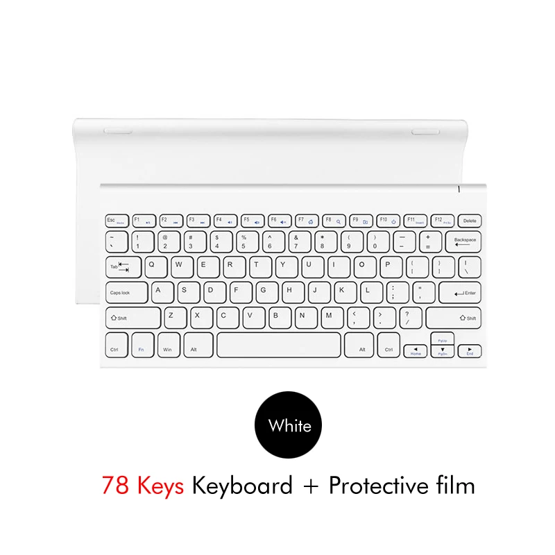 B.O.W Slim Matte Metal feel 2.4Ghz Wireless keyboard(110 / 99keys), Compact Rechargeable Thin keyboard for Desktop Pc,Laptop - Цвет: White 78Keys