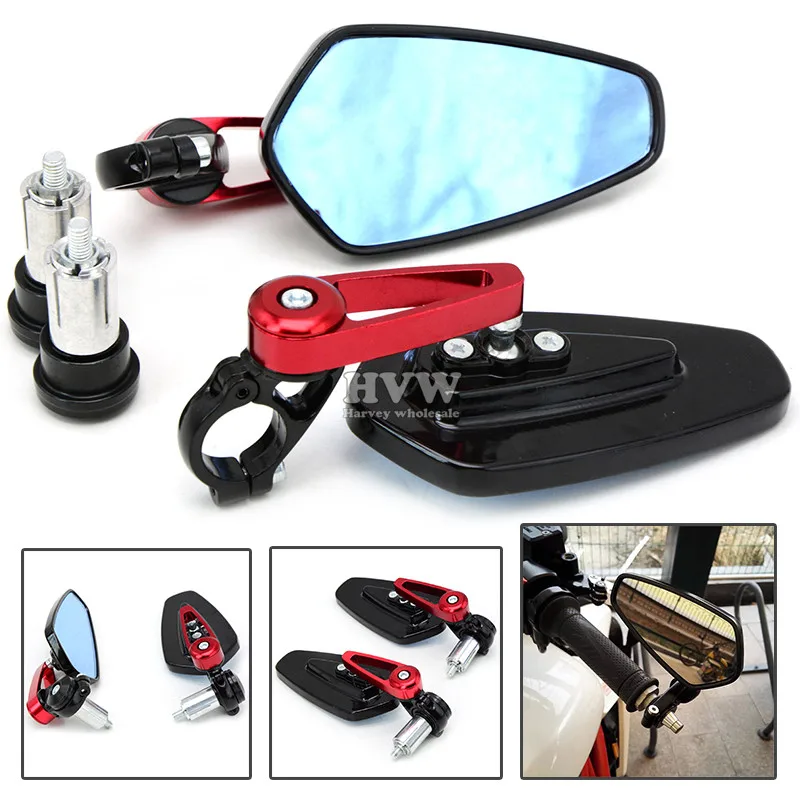most motorcycle  7/8"" 22mm handle bar Motorcycle Mirror Rearview Side Mirror Motocycle Bar End Mirror  For yamaha r25 yzf