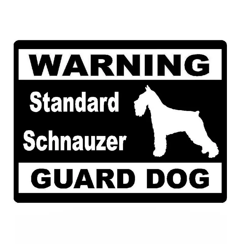 

14cm*10.6cm Creative Car Stickers Warning Standard Schnauzer Guard Dog Vinyl Car Stickers C5-1940