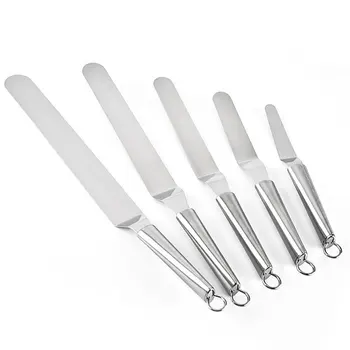 

Stainless Steel Offset Icing Spatula Butter Cake Cream Blade Bend Icing Frosting Spreader Fondant Pastry Tool