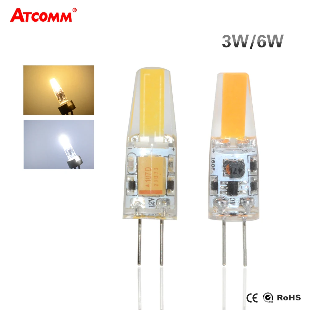 

3W 6W G4 LED Diode Bulb AC/DC 12V Flicker-Free COB LED G4 Chandelier Lamp High Brightness 360 Beam Angle Home Indoor Lighting