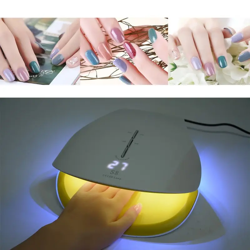 

Manooby EU/US Plug 48W Intelligent Induction Nail Lamp Led Phototherapy Machine Nails Dryer Tools Cute LED Lamps New Fashion