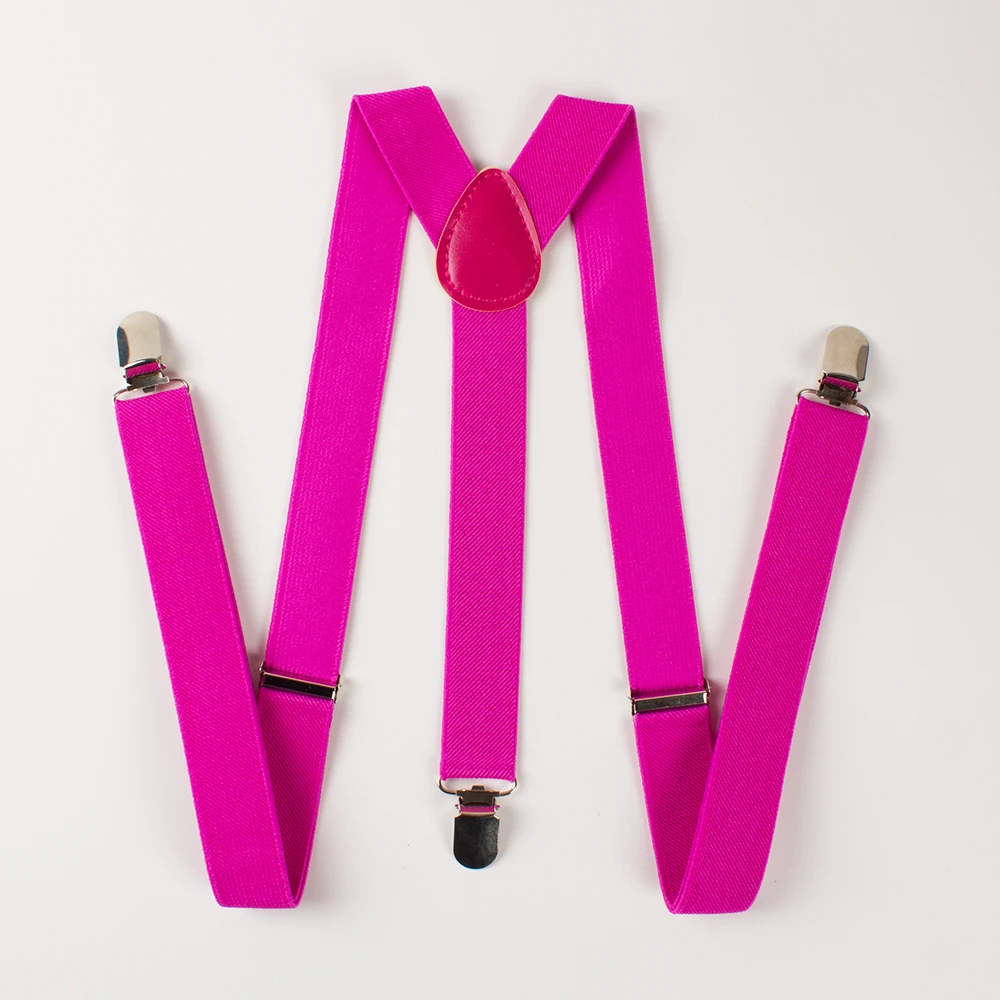 Mantieqingway Suspenders Men Solid Color Y back Suspender for Women