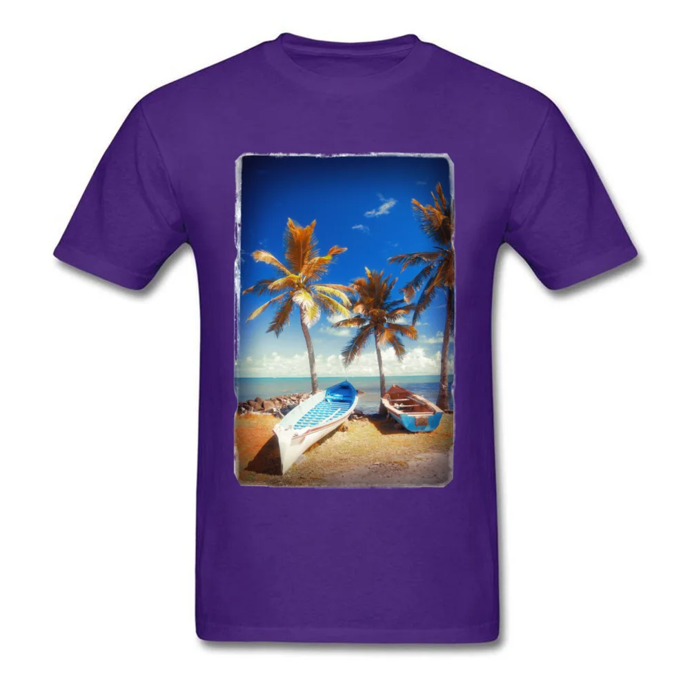 Boats and Palm_purple