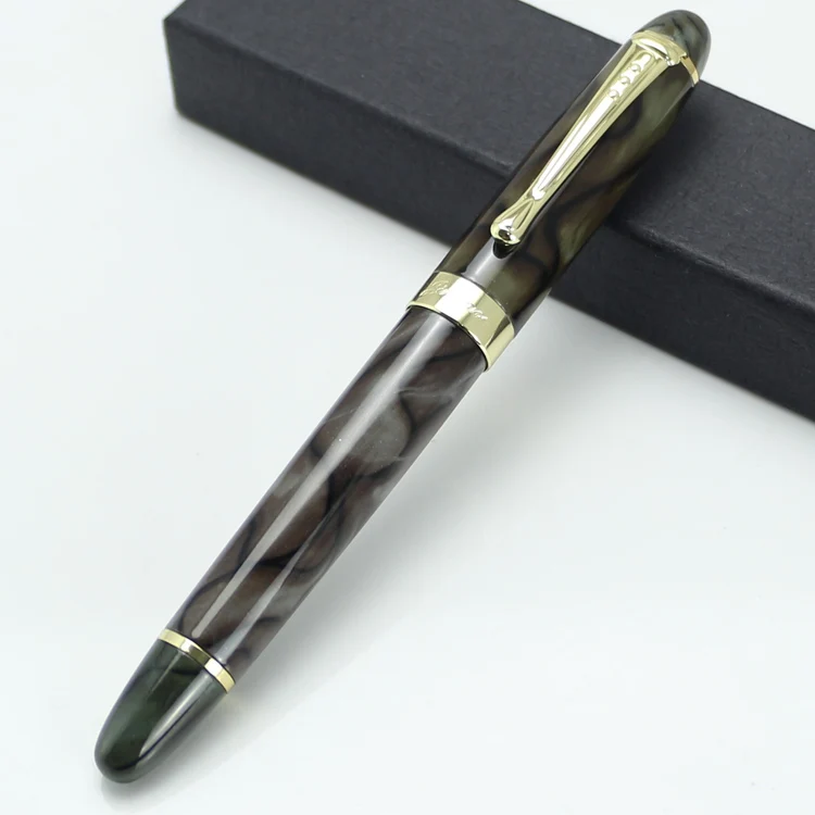 JINHAO X450 широкий 18KGP перьевая ручка зеленые мраморные канцелярские принадлежности Школьные и офисные ручки