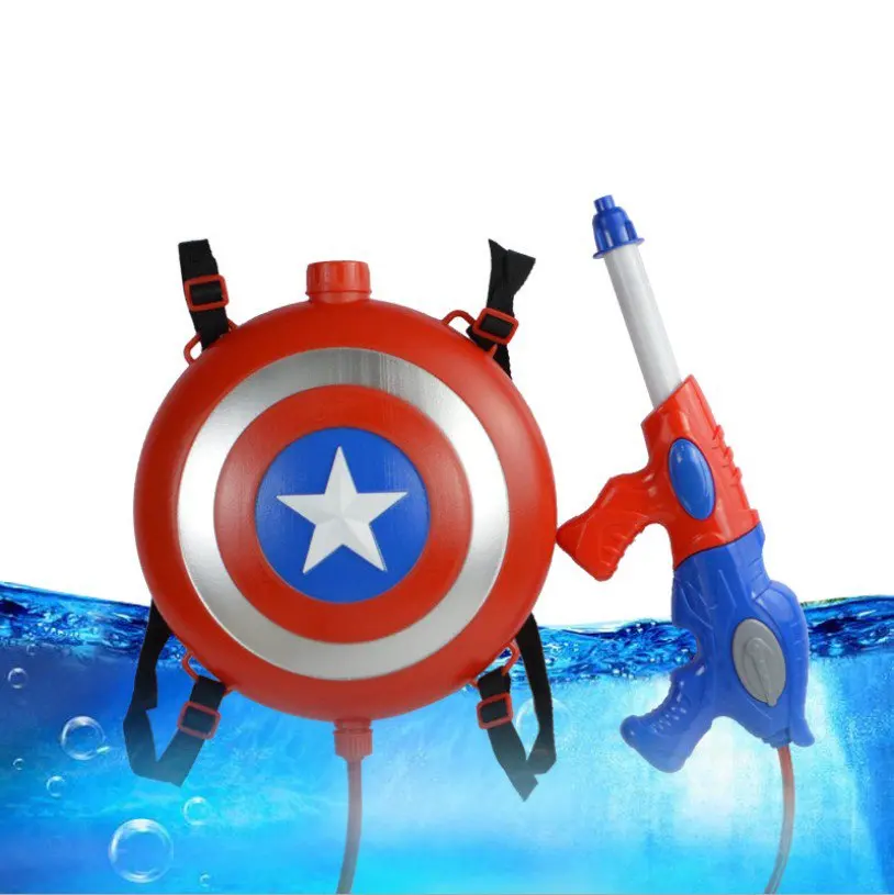 Мстители, Человек-паук, Железный человек, рюкзак, водный пистолет, детская игрушка для игры в воду, рюкзак, пистолет для игры на открытом воздухе, водяной пистолет, игрушка - Цвет: 666-1