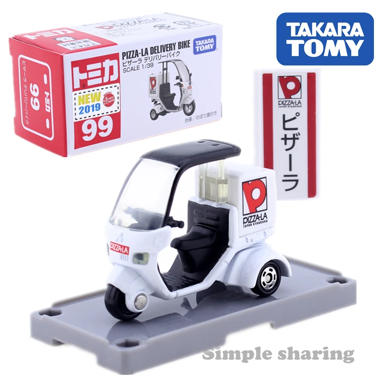 Takara Tomy Tomica 99 пиццы ла доставки шкала для езды на велосипеде 1/39 автомобиля