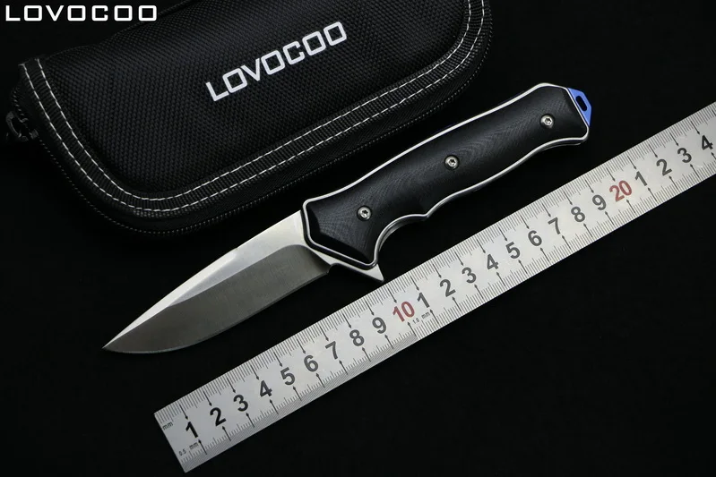 Складной нож Флиппер LOVOCOO ST1608 с подшипником лезвие D2 рукоятка из стали G10