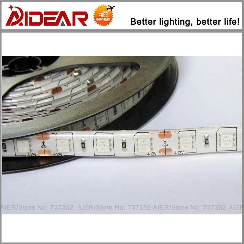 

WaterProof Led Strip Light SMD 5050 IP65 12V 60LED/M 5M/ROLL, FEDEX FreeShipping