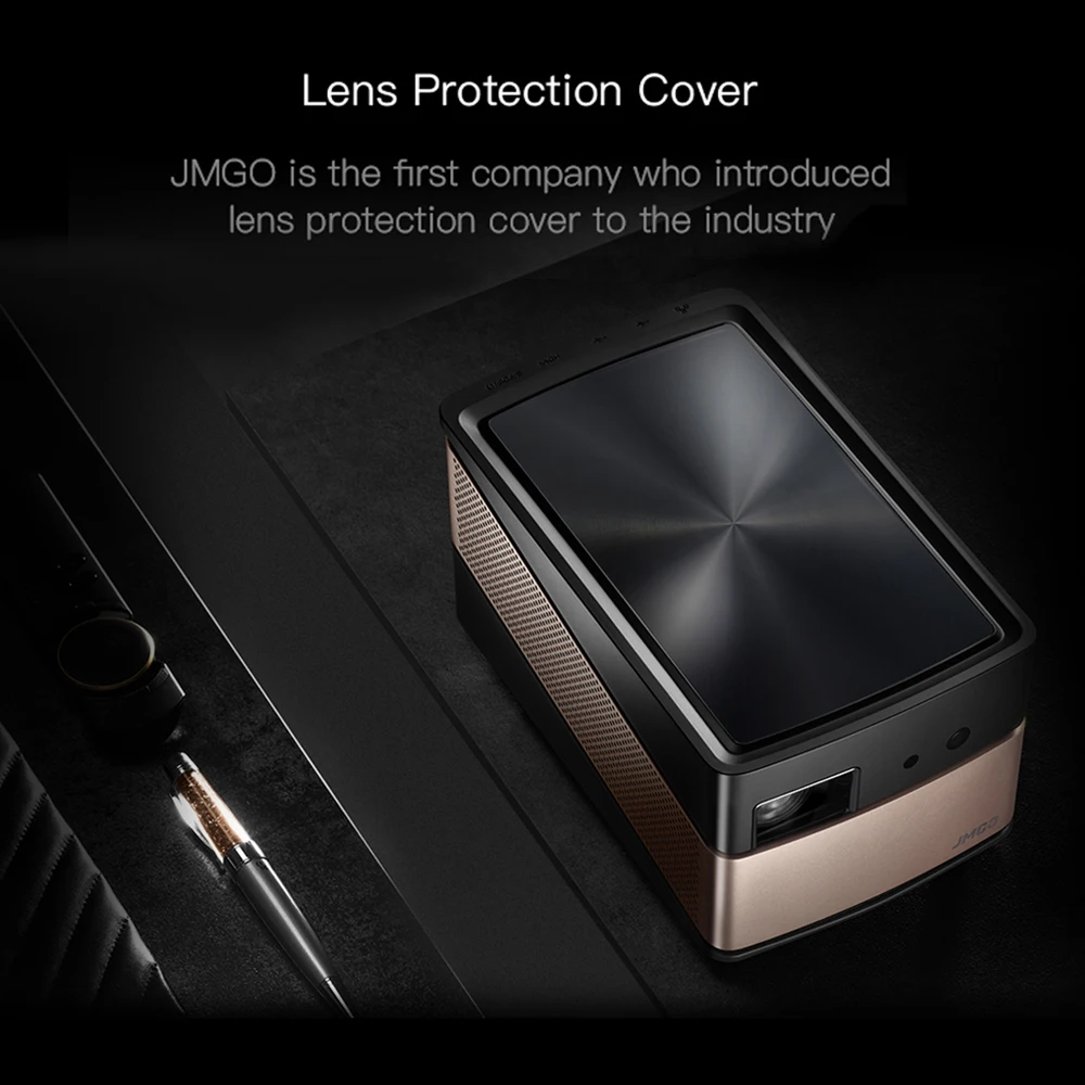 JMGO V8 Full HD Projector, 1100 ANSI Lumens, 1920x 1080 Resolution. Based on Android 4.4, WIFI, Bluetooth. 4K Video Projector
