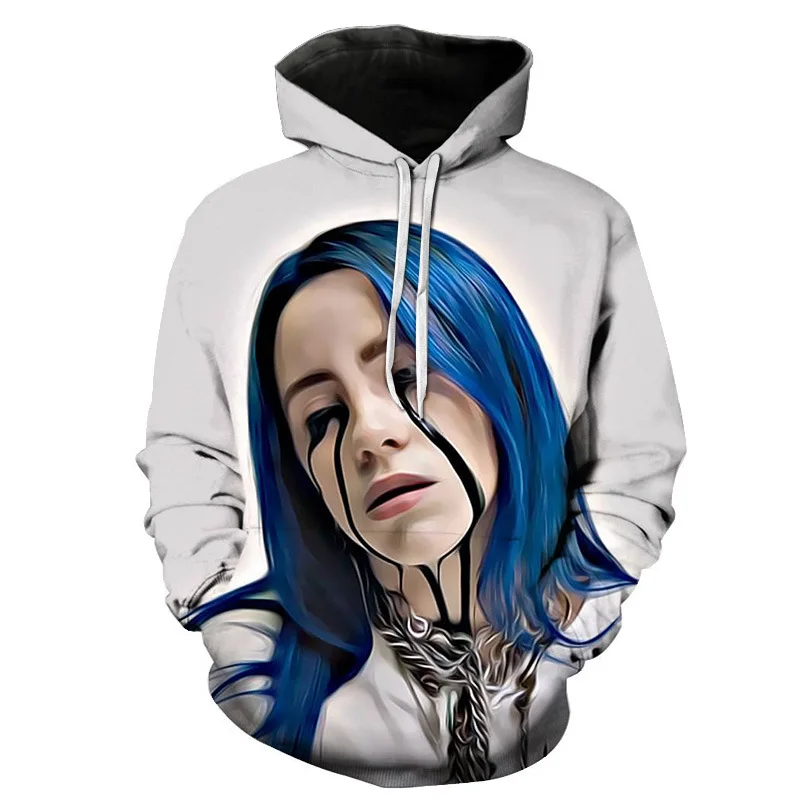 

NEW 3D Billie Eilish Hoodies Women Men Pullovers Autumn Hooded Casual Long Sleeve 3D Print Billie Eilish 3D Hoodies S-6XL