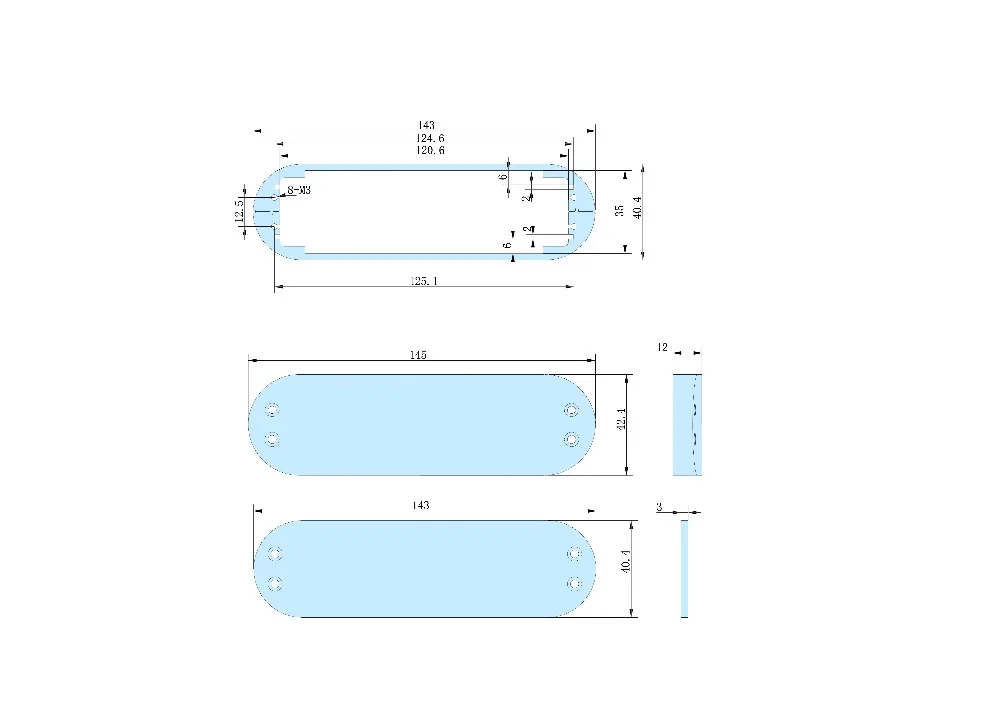 143*40 4 180 мм (WxH D) алюминиевый корпус pcb для электроники 6063 чехол