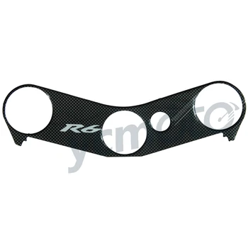 

for Yamaha YZF600 R6 06-16 2006 2007 2008 - 2016 Motorcycle Triple Tree Top Clamp Upper Front End Carbon Fiber Decal Sticker