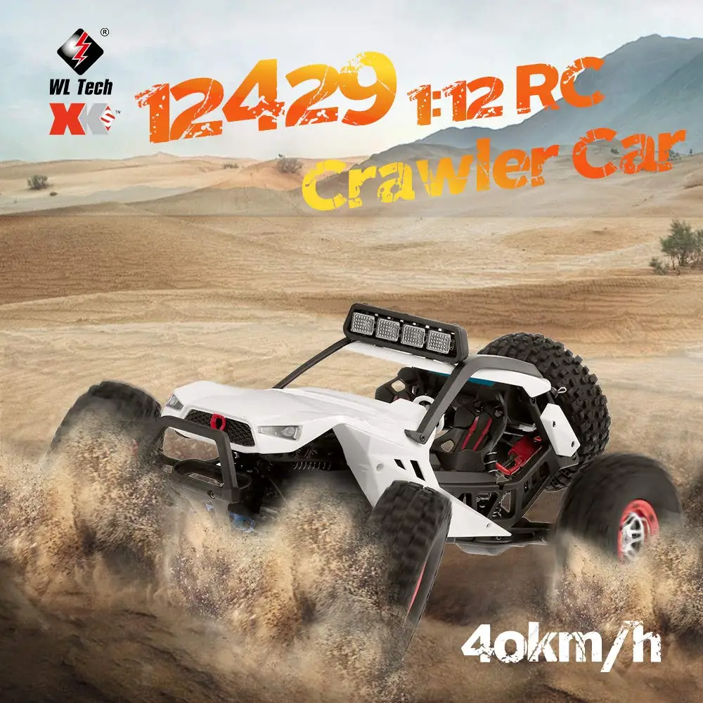 

WLToys 12429 RC Car Rock Off-Road Racing Vehicle RC Crawler Truck 2.4Ghz 4WD RTF High Speed 1:12 Radio Remote Control Buggy