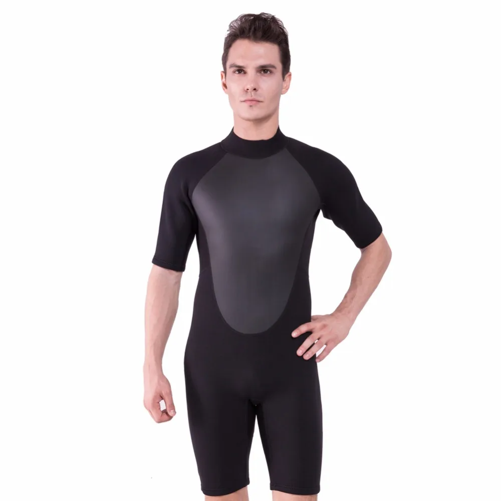 REALON Men's 3MM CR Shorty Wetsuit Spring Neoprene Surfing Swimming