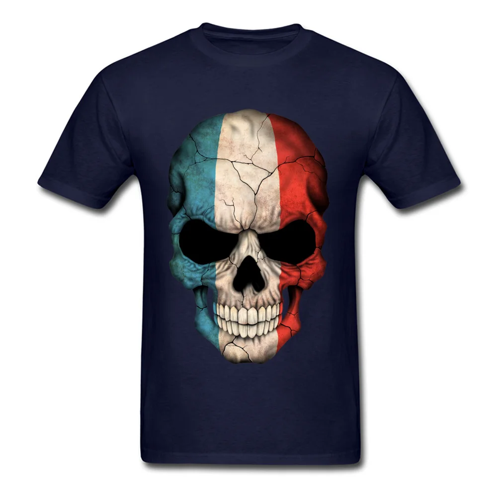 French Flag Skull_navy